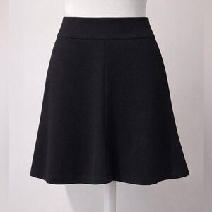 CHANEL Classic Wool Black A-Line Skirt